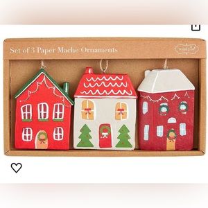 Mud Pie paper mache ornaments